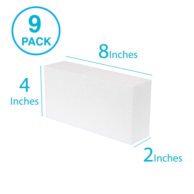 SilverlakeLLC Silverlake 8x4x2 Craft Foam for Styrofoam Block Projects (9-Pack) - Image 3